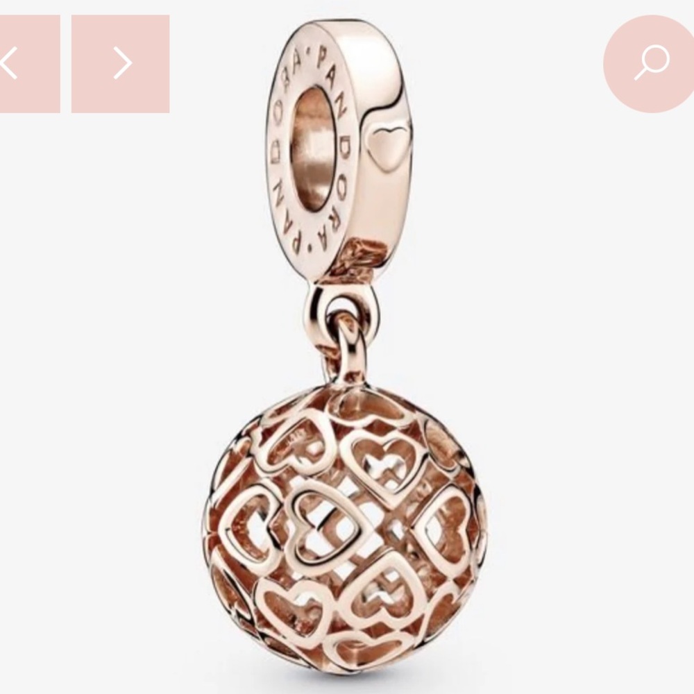 Pandora Rose Gold Heart Charm